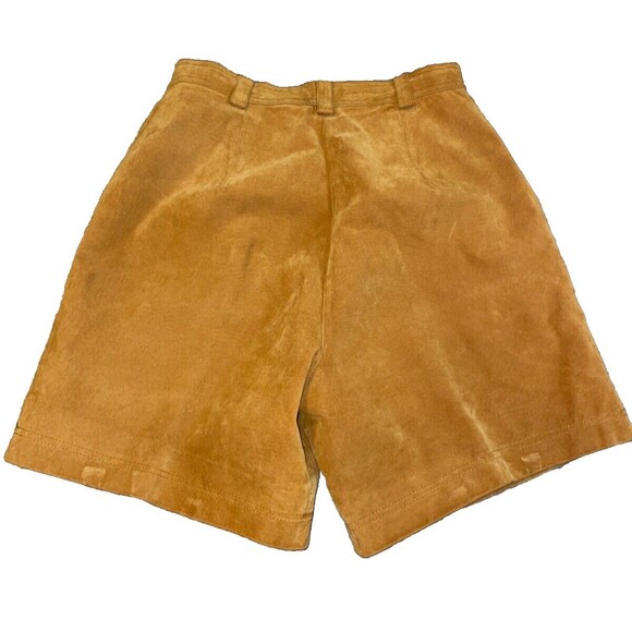 Gantos Vintage Women's Genuine Suede Bermuda Shorts size 11/12 Pleated Lined - Picture 5 of 9
